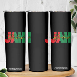 Rastafarian Jah Bless Skinny Tumbler Retro Reggae Rastafari Jamaica Rasta TS10 Print Your Wear