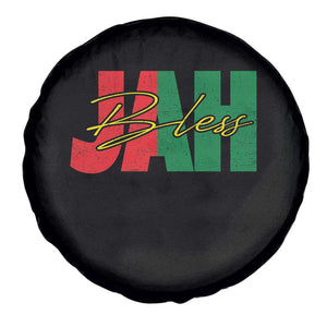 Rastafarian Jah Bless Spare Tire Cover Retro Reggae Rastafari Jamaica Rasta TS10 Print Your Wear