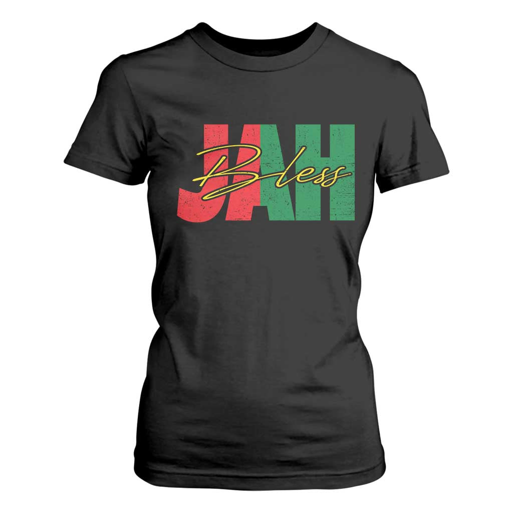 Rastafarian Jah Bless T Shirt For Women Retro Reggae Rastafari Jamaica Rasta TS10 Black Print Your Wear