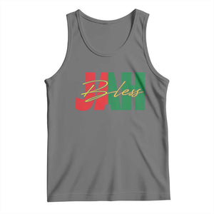 Rastafarian Jah Bless Tank Top Retro Reggae Rastafari Jamaica Rasta TS10 Black Heather Print Your Wear