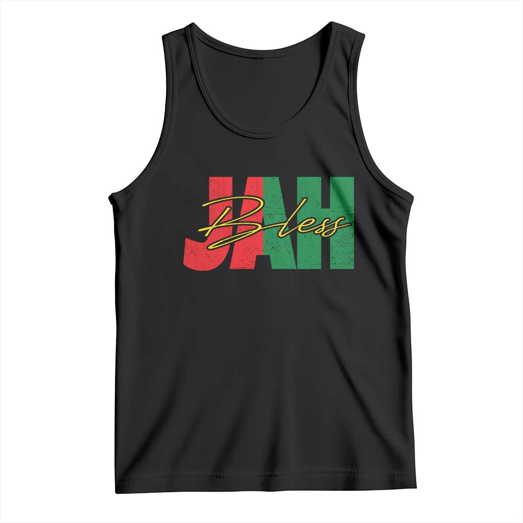 Rastafarian Jah Bless Tank Top Retro Reggae Rastafari Jamaica Rasta TS10 Black Print Your Wear