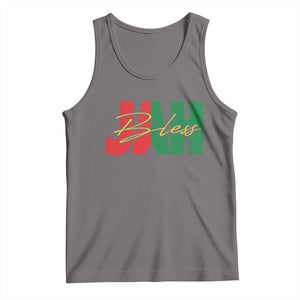 Rastafarian Jah Bless Tank Top Retro Reggae Rastafari Jamaica Rasta TS10 Deep Heather Print Your Wear