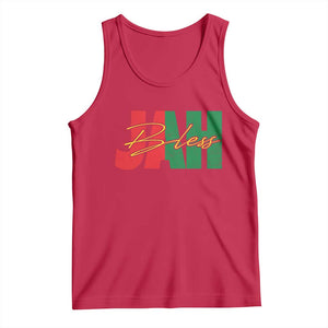 Rastafarian Jah Bless Tank Top Retro Reggae Rastafari Jamaica Rasta TS10 Red Print Your Wear