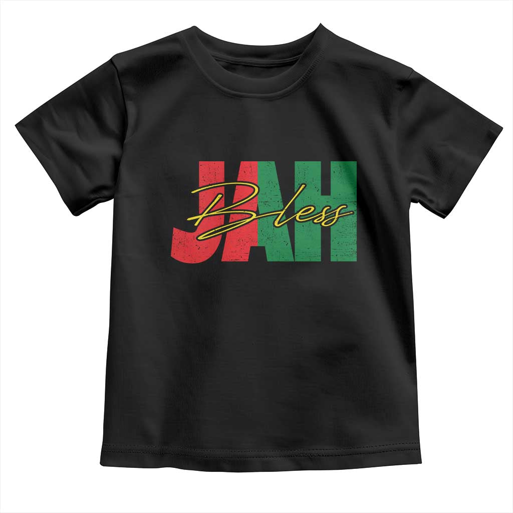Rastafarian Jah Bless Toddler T Shirt Retro Reggae Rastafari Jamaica Rasta TS10 Black Print Your Wear