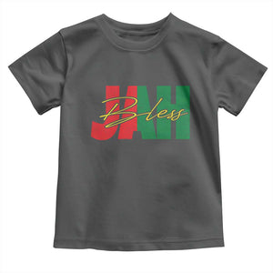 Rastafarian Jah Bless Toddler T Shirt Retro Reggae Rastafari Jamaica Rasta TS10 Dark Heather Print Your Wear