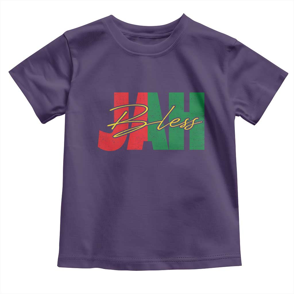 Rastafarian Jah Bless Toddler T Shirt Retro Reggae Rastafari Jamaica Rasta TS10 Purple Print Your Wear