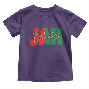 Rastafarian Jah Bless Toddler T Shirt Retro Reggae Rastafari Jamaica Rasta TS10 Purple Print Your Wear