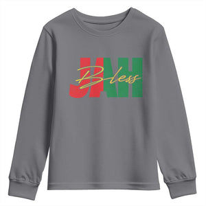 Rastafarian Jah Bless Youth Sweatshirt Retro Reggae Rastafari Jamaica Rasta TS10 Charcoal Print Your Wear