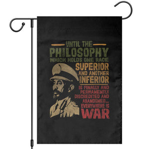 Haile Selassie Garden Flag War Speech Lion of Judah Rasta Jah Bless TS10 Black Print Your Wear