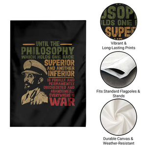 Haile Selassie Garden Flag War Speech Lion of Judah Rasta Jah Bless TS10 Print Your Wear