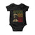 Haile Selassie Baby Onesie War Speech Lion of Judah Rasta Jah Bless TS10 Black Print Your Wear