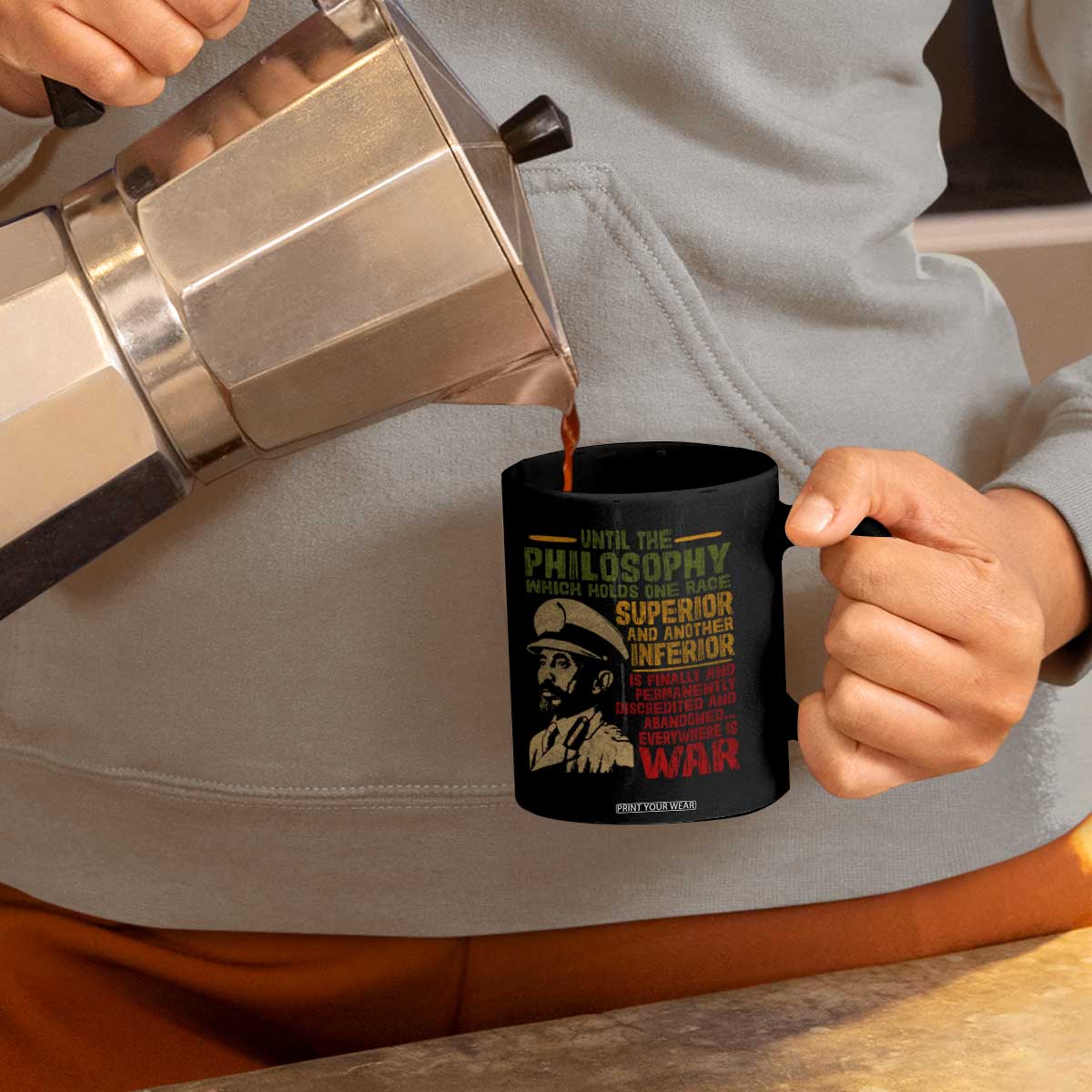 Haile Selassie Coffee Mug War Speech Lion of Judah Rasta Jah Bless TS10 Print Your Wear