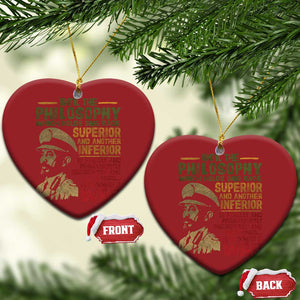 Haile Selassie Christmas Ornament War Speech Lion of Judah Rasta Jah Bless TS10 Heart Red Print Your Wear