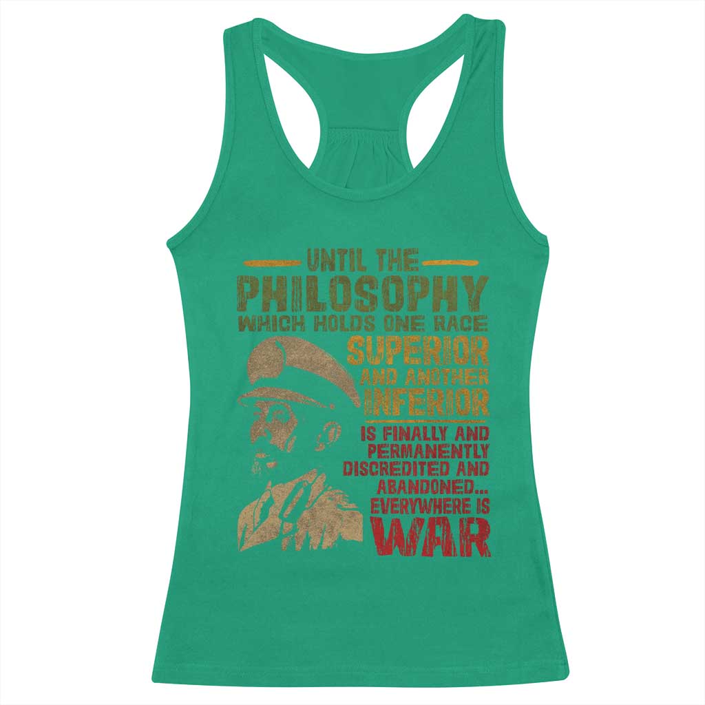 Haile Selassie Racerback Tank Top War Speech Lion of Judah Rasta Jah Bless TS10 Irish Green Print Your Wear