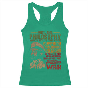 Haile Selassie Racerback Tank Top War Speech Lion of Judah Rasta Jah Bless TS10 Irish Green Print Your Wear