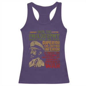 Haile Selassie Racerback Tank Top War Speech Lion of Judah Rasta Jah Bless TS10 Purple Print Your Wear