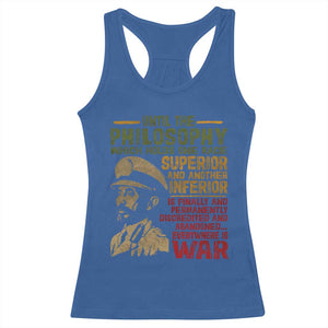Haile Selassie Racerback Tank Top War Speech Lion of Judah Rasta Jah Bless TS10 Royal Blue Print Your Wear