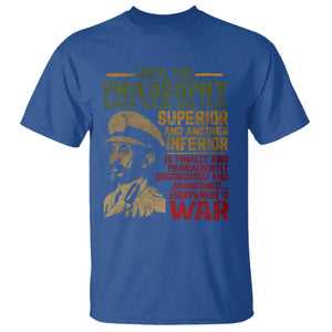 Haile Selassie T Shirt War Speech Lion of Judah Rasta Jah Bless TS10 Royal Blue Print Your Wear