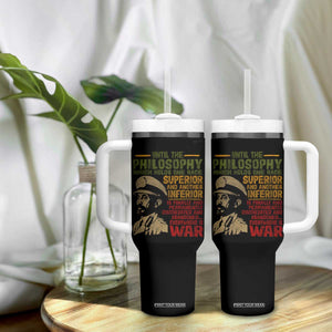 Haile Selassie Tumbler With Handle War Speech Lion of Judah Rasta Jah Bless TS10 Print Your Wear