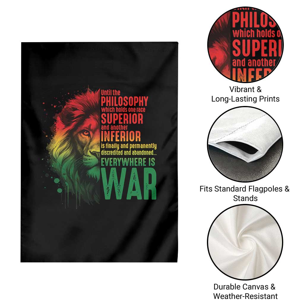 Lion of Judah Garden Flag Rasta Haile Selassie War Speech Jah Bless TS10 Print Your Wear
