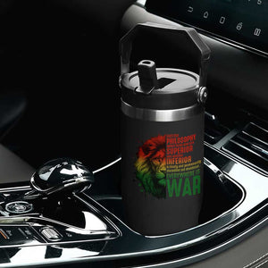 Lion of Judah Flip Straw Tumbler Rasta Haile Selassie War Speech Jah Bless TS10 Print Your Wear