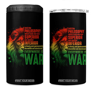 Lion of Judah 4 in 1 Can Cooler Tumbler Rasta Haile Selassie War Speech Jah Bless TS10 One Size: 16 oz Black Print Your Wear