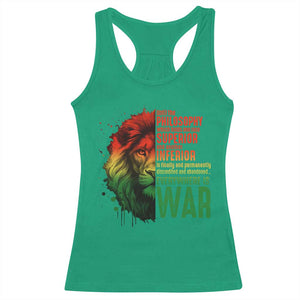 Lion of Judah Racerback Tank Top Rasta Haile Selassie War Speech Jah Bless TS10 Irish Green Print Your Wear