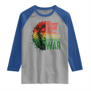 Lion of Judah Raglan Shirt Rasta Haile Selassie War Speech Jah Bless TS10 Sport Gray Royal Print Your Wear