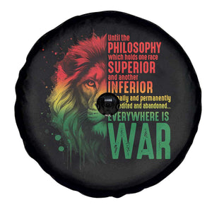 Lion of Judah Spare Tire Cover Rasta Haile Selassie War Speech Jah Bless TS10 Print Your Wear