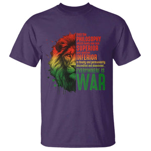 Lion of Judah T Shirt Rasta Haile Selassie War Speech Jah Bless TS10 Purple Print Your Wear