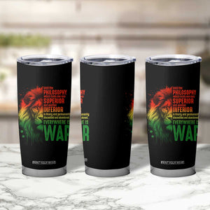 Lion of Judah Tumbler Cup Rasta Haile Selassie War Speech Jah Bless TS10 Print Your Wear