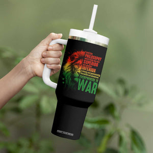 Lion of Judah Tumbler With Handle Rasta Haile Selassie War Speech Jah Bless TS10 Print Your Wear
