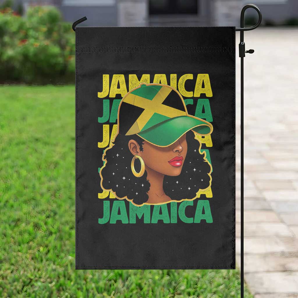 Proud Jamaican Afro Black Woman Jamaica Flag Pride Garden Flag TS10 Print Your Wear
