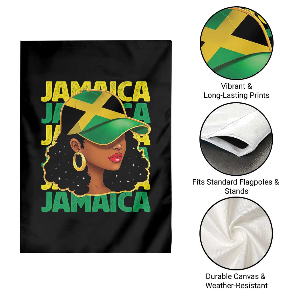 Proud Jamaican Afro Black Woman Jamaica Flag Pride Garden Flag TS10 Print Your Wear