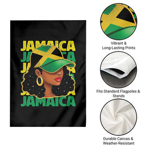 Proud Jamaican Afro Black Woman Jamaica Flag Pride Garden Flag TS10 Print Your Wear