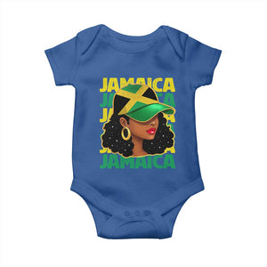 Proud Jamaican Afro Black Woman Jamaica Flag Pride Baby Onesie TS10 Royal Blue Print Your Wear
