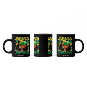 Proud Jamaican Afro Black Woman Jamaica Flag Pride Coffee Mug TS10 Print Your Wear