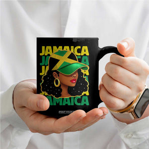 Proud Jamaican Afro Black Woman Jamaica Flag Pride Coffee Mug TS10 Print Your Wear