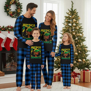 Proud Jamaican Afro Black Woman Jamaica Flag Pride Plaid Pajama Set TS10 Blue Plaid Print Your Wear