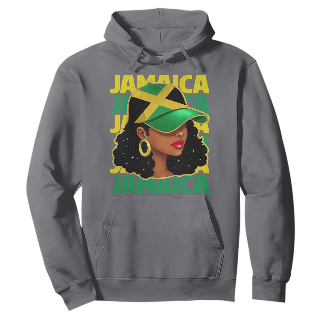 Proud Jamaican Afro Black Woman Jamaica Flag Pride Hoodie TS10 Charcoal Print Your Wear
