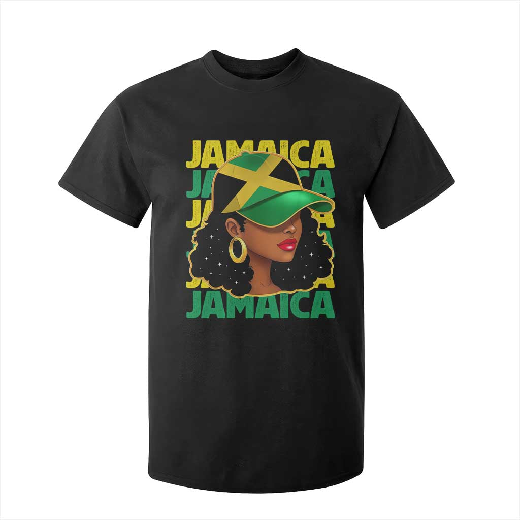 Proud Jamaican Afro Black Woman Jamaica Flag Pride T Shirt For Kid TS10 Black Print Your Wear