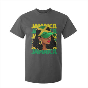 Proud Jamaican Afro Black Woman Jamaica Flag Pride T Shirt For Kid TS10 Dark Heather Print Your Wear