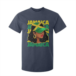 Proud Jamaican Afro Black Woman Jamaica Flag Pride T Shirt For Kid TS10 Navy Print Your Wear
