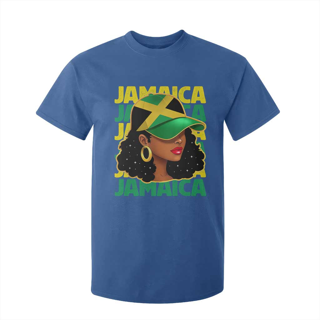 Proud Jamaican Afro Black Woman Jamaica Flag Pride T Shirt For Kid TS10 Royal Blue Print Your Wear