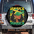 Proud Jamaican Afro Black Woman Jamaica Flag Pride Spare Tire Cover TS10 No hole Black Print Your Wear