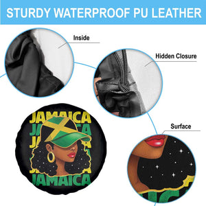 Proud Jamaican Afro Black Woman Jamaica Flag Pride Spare Tire Cover TS10 Print Your Wear