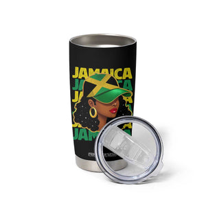 Proud Jamaican Afro Black Woman Jamaica Flag Pride Tumbler Cup TS10 Print Your Wear