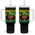 Proud Jamaican Afro Black Woman Jamaica Flag Pride Tumbler With Handle TS10 One Size: 40 oz Black Print Your Wear
