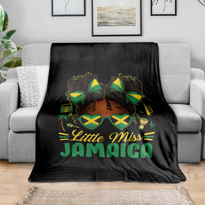Little Miss Jamaica Throw Blanket Proud Jamaican Afro Black Girls Jamaica Flag Pride TS10 Print Your Wear