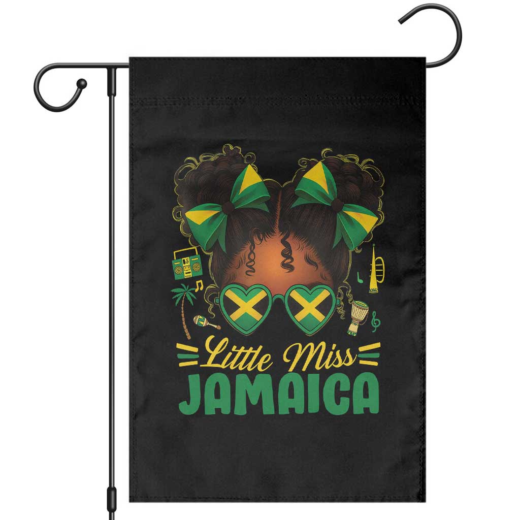 Little Miss Jamaica Garden Flag Proud Jamaican Afro Black Girls Jamaica Flag Pride TS10 Black Print Your Wear
